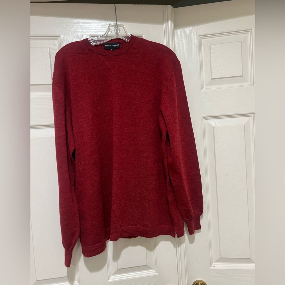 Ponte Vecchio Red 100% Men’s Merino Wool Sweater.‎ Large - Picture 2 of 10